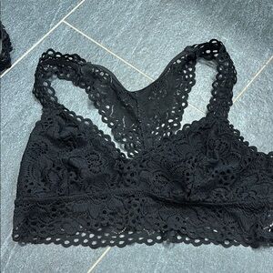 Lace racerback Bralette Black